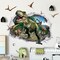 3D Large Dinosaur Wall Stickers Dino Crack Hole Dinosaur Animal Peel (Multi)